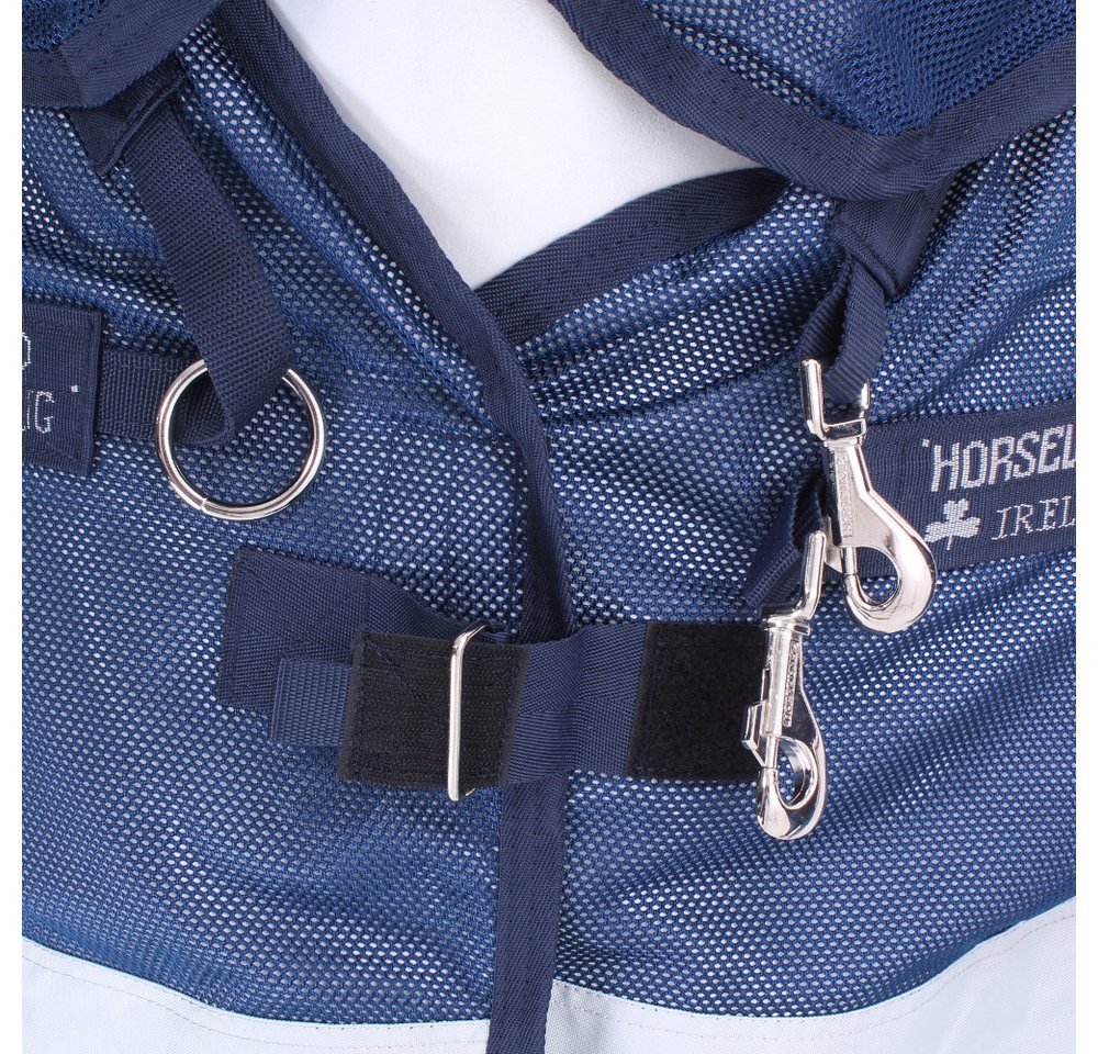 Horseware Pferde-Regendecke Horseware Rambo Summer Series Turnout 0g - Navy/Grey Bild 3