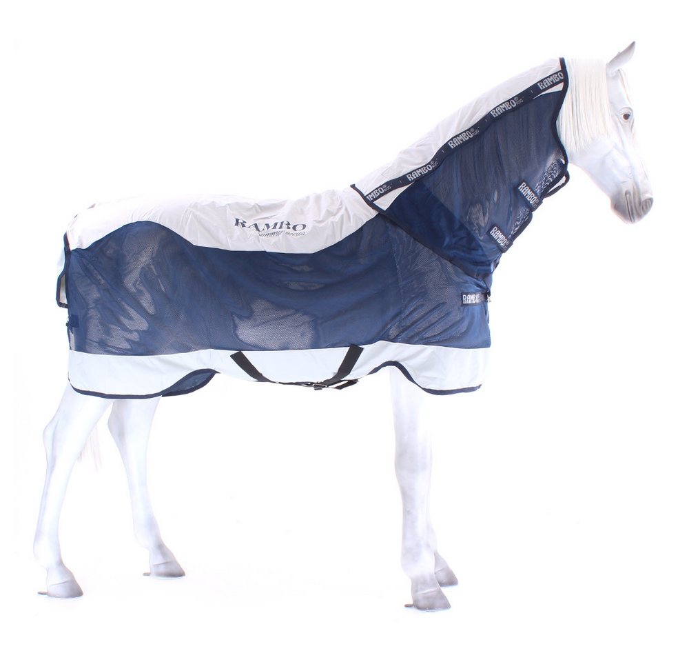 Horseware Pferde-Regendecke Horseware Rambo Summer Series Turnout 0g - Navy/Grey Bild 4