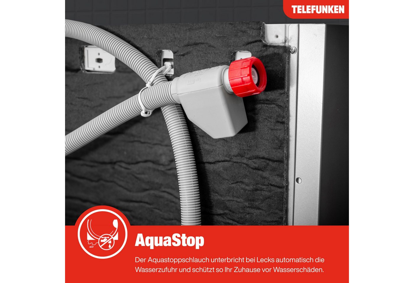 Telefunken Standgeschirrspüler GFS6014AI, 9 l, 14 Maßgedecke, Spülmaschine freistehend 60 cm, 14 Gedecke, Unterbaufähig, EEK A Bild 2