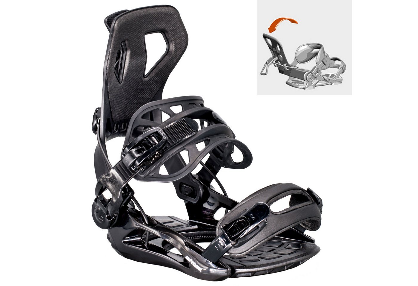 Airtracks Snowboard Set Stronger Zero Flat Rocker Wide »Mod. 26/27 (Snowboardset Stronger Rocker+Bindung Master+Boots+Bag, 4 St., 4er Pack), Board + Bindung Master + Boots + SB Bag / 156 159 163 165 cm Bild 5