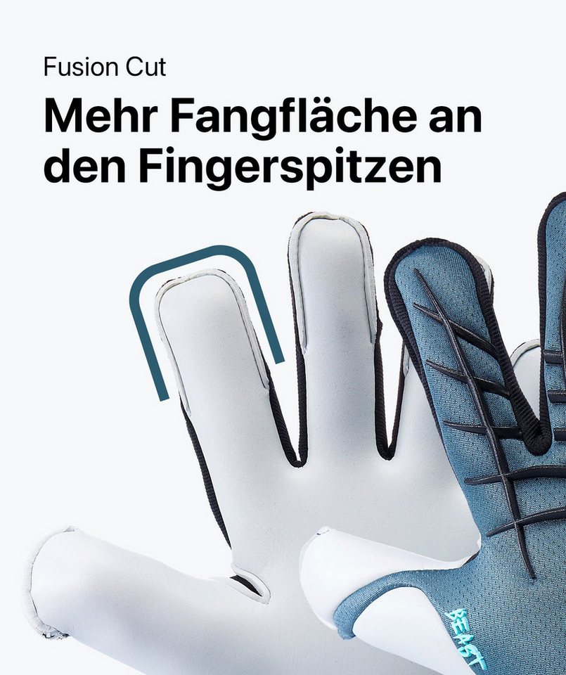 T1TAN Torwarthandschuhe Erwachsene Petrol Beast 3.0 mit Fingerschutz Bild 3