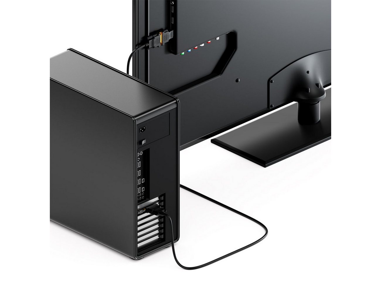 deleyCON deleyCON HDMI zu DVI Adapter - DVI Buchse zu HDMI Stecker HDMI-Kabel Bild 3