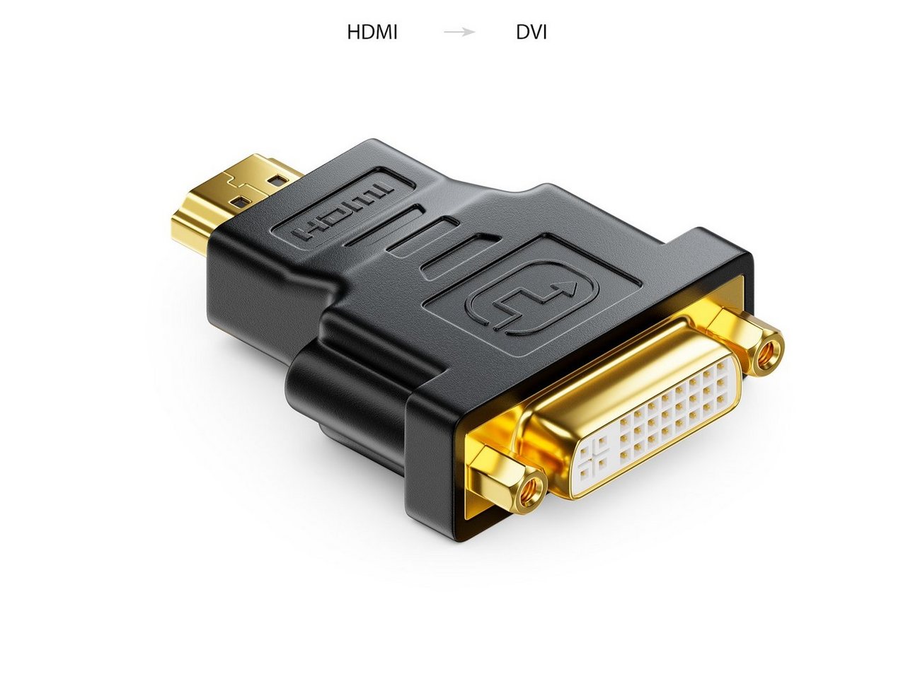 deleyCON deleyCON HDMI zu DVI Adapter - DVI Buchse zu HDMI Stecker HDMI-Kabel Bild 5