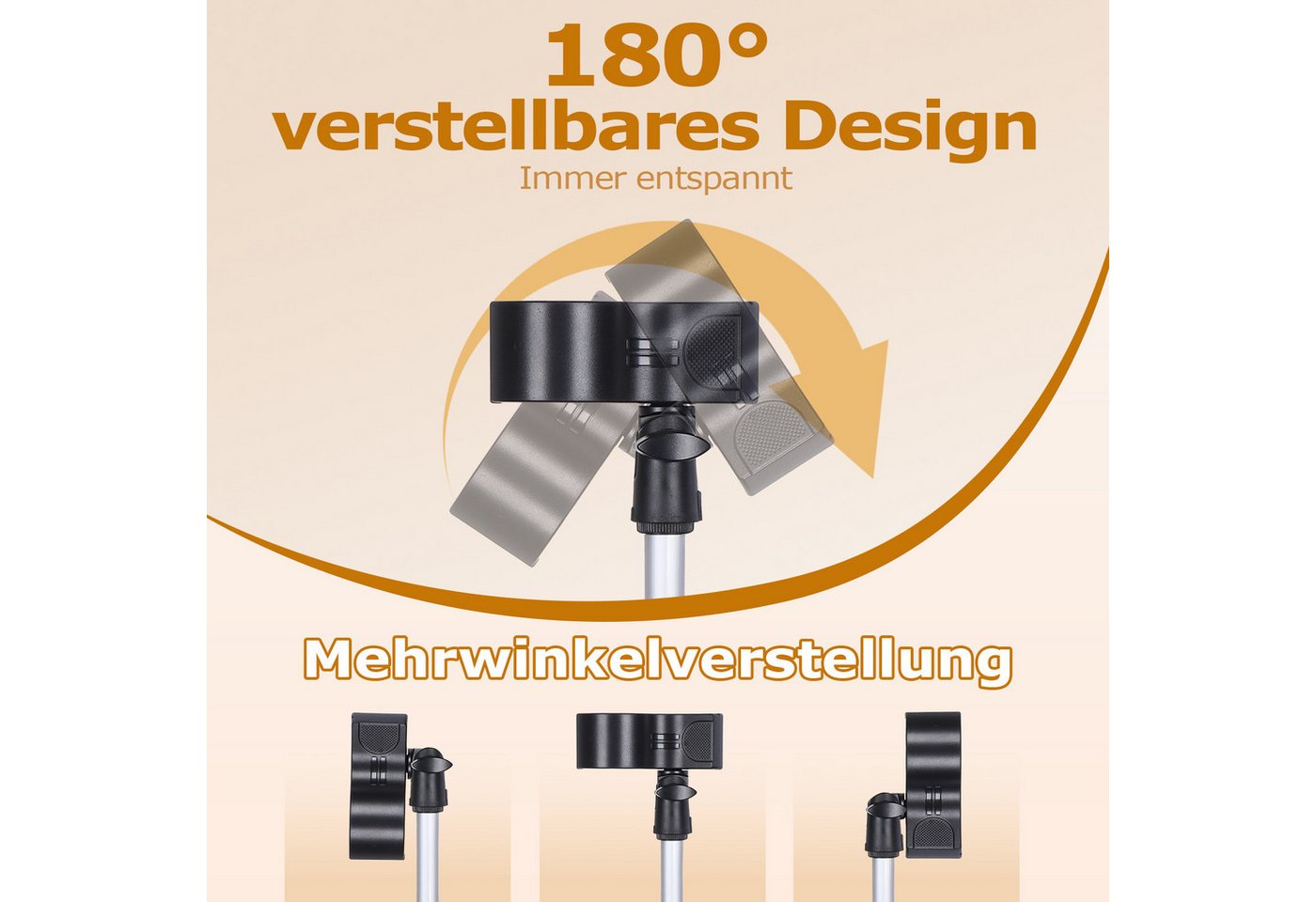 PRIISF Haartrockner Zubehör Haartrockner Ständerhalter Föhn Halterung Bodengebläse Halter, 75-150cm Höhenverstellbar Haartrocknerhalter Haartrockner-Klemmständer, freihändiges Haartrocknern Stand für Badezimmer Pflege Hunden Katzen Bild 3