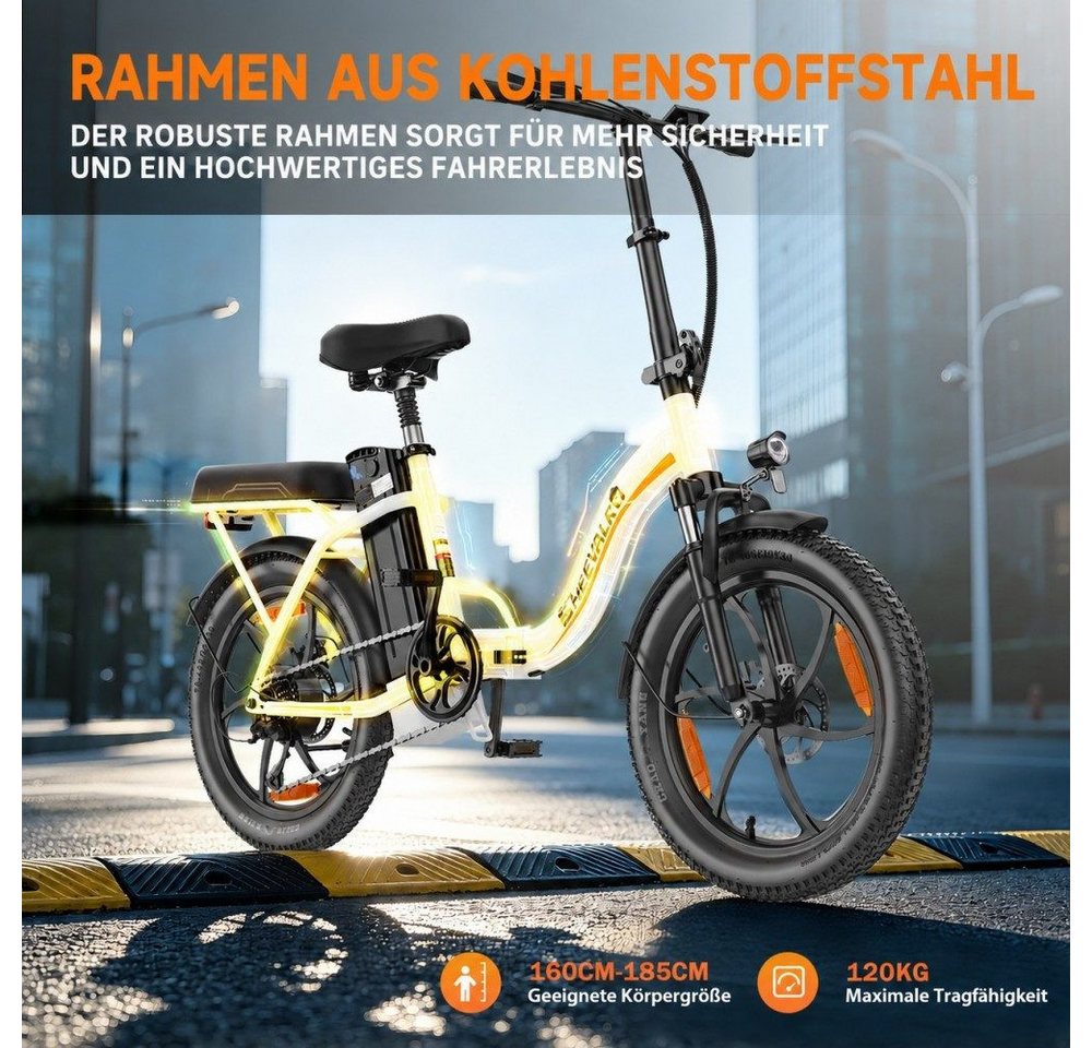 SSY E-Bike Elektro Bike für Stadt, Pendeln und Freizeit, Mittelmotor, (Sichere Scheibenbremsen vorne und hinten), Komfortabler Sattel für angenehmes Fahren Bild 4