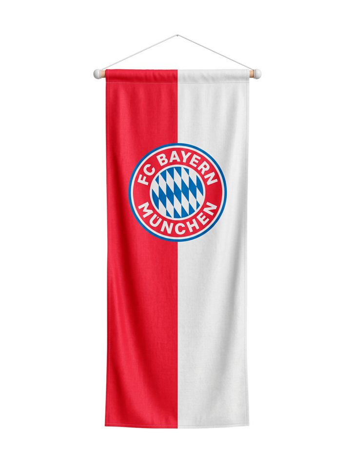FC Bayern München Fahne FC Bayern München I Bannerfahne Logo 300x120 cm I Rot/Weiß Bild 2