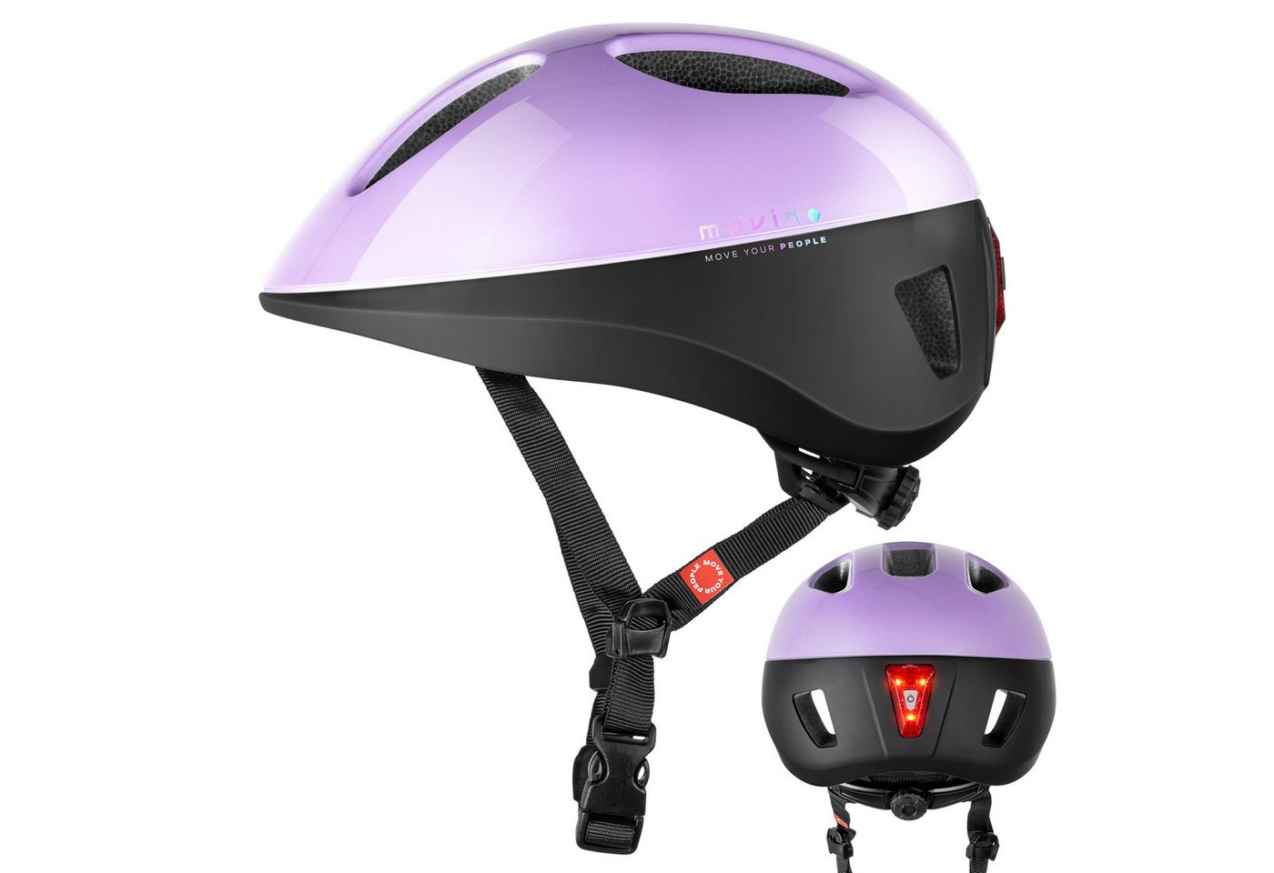 Movino Allroundhelm Leichter Helm ECLIPSE In-Mold LED Fahrrad Inliner Scooter Bild 5