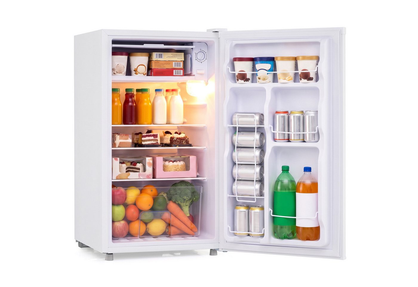 COSTWAY Kühlschrank FP11237DE/BC-98, 77.5 cm hoch, 44.5 cm breit, 98L, < 39dB Bild 5