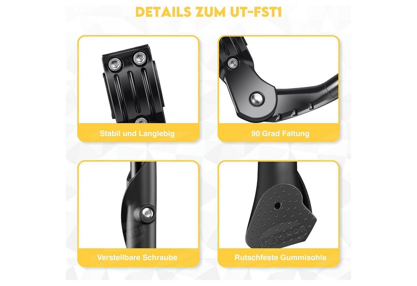 LuxusKollektion Fahrrad-Seitenständer Fahrradständer 24-29 Zoll, Höhenverstellbar, Last 35 Bild 3