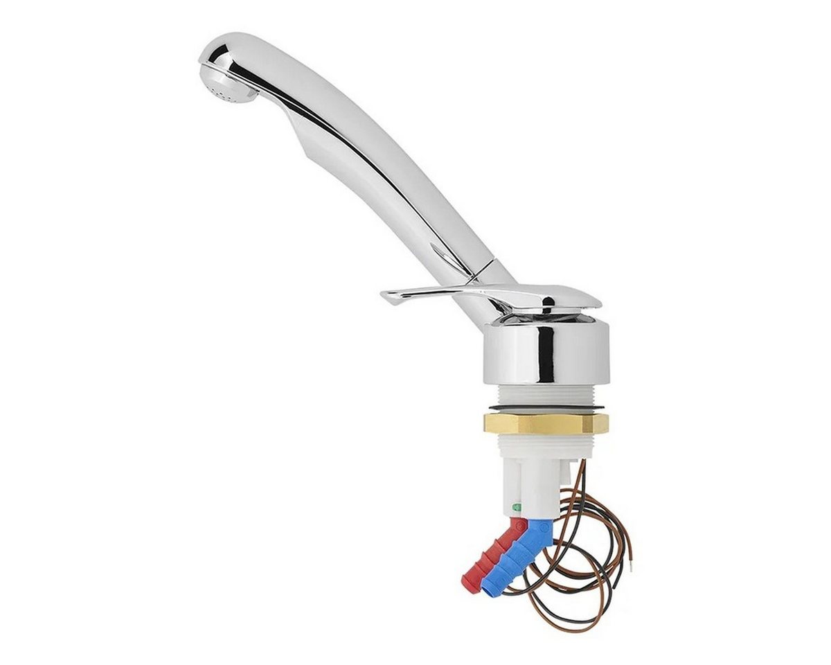 Moritz Elektrischer Wasserhahn 12V Wasserhahn Microschalter Warm- und Kaltwasser Messing Chrom Bild 4