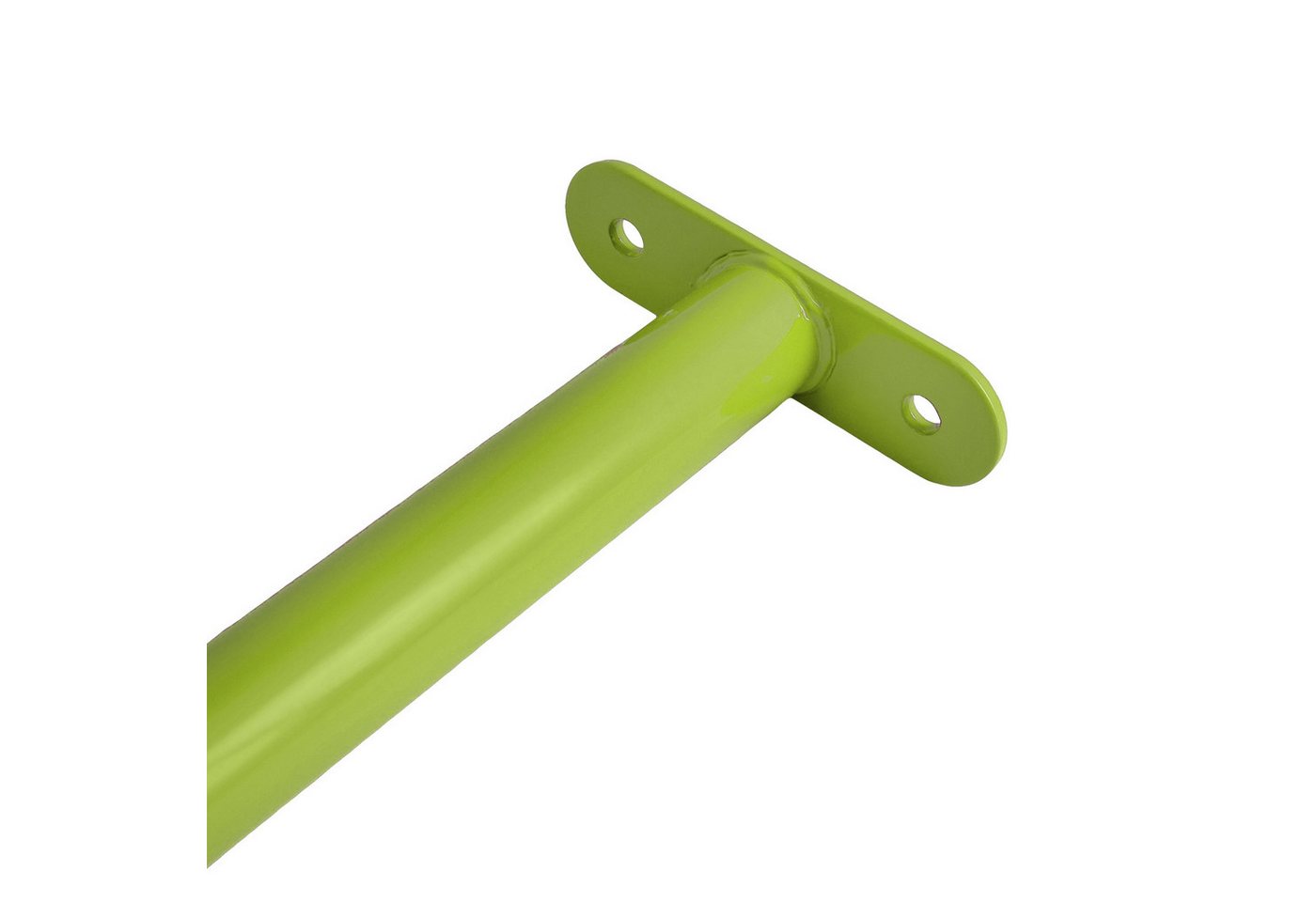 ROG-Gardenline Turnreck Reckstange Metall stabile Turnstange inklusive Montagematerial, (apfelgrün / lime, 90 cm) Bild 3