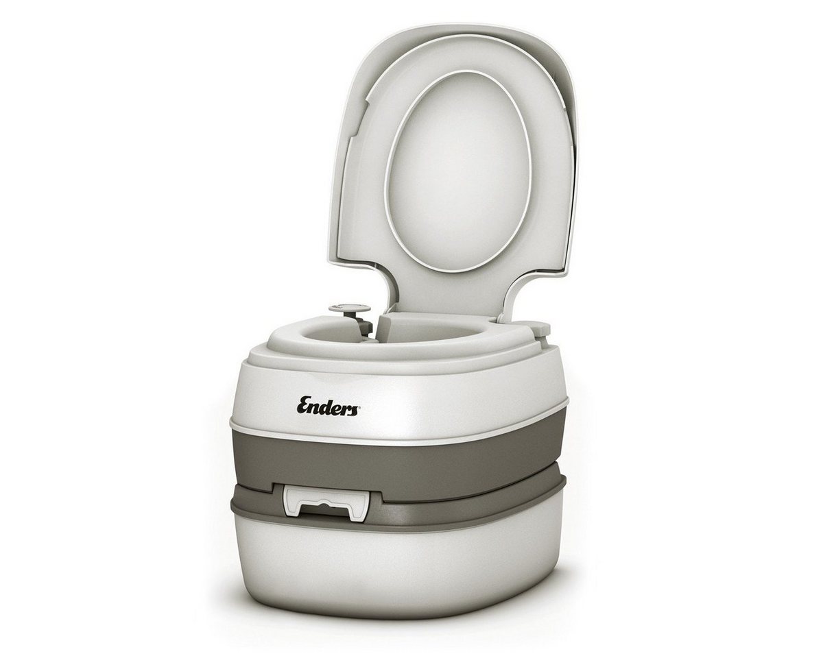 Enders® Campingtoilette SET Comfort small+: Comfort + Rinse+ 1L + Blue+ 1L + WC-Papier, (Spar-Set, 1L Rinse+ + 1L Blue+ + 4 Rollen selbstauflösendes Toilettenpapier), Kolbenpumpe, geringes Gewicht, glatte und hygienische Oberfläche