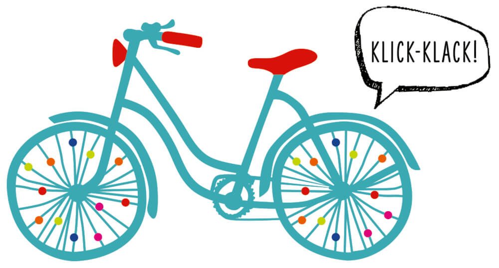 COPPENRATH DIE SPIEGELBURG Fahrradklingel Bunte Speichenklicker - Bunte Geschenke Bild 3