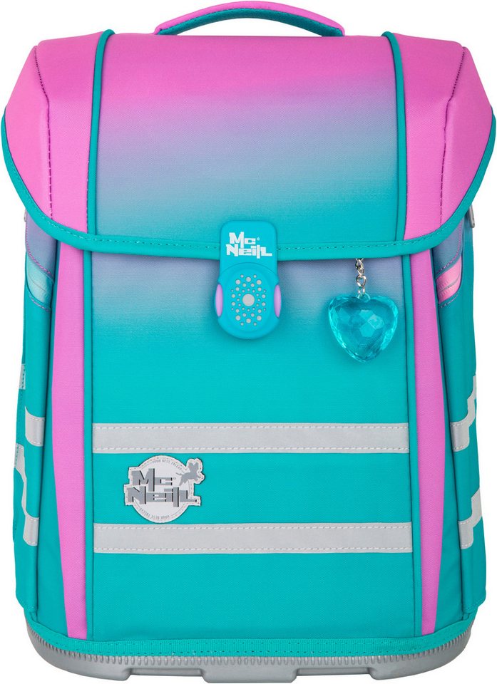 McNeill Schulranzen Perfecto, Blueberry (Set, 5-tlg), inkl. Federmäppchen, Turnbeutel, Schlamperrolle & Motivmagnet Bild 4