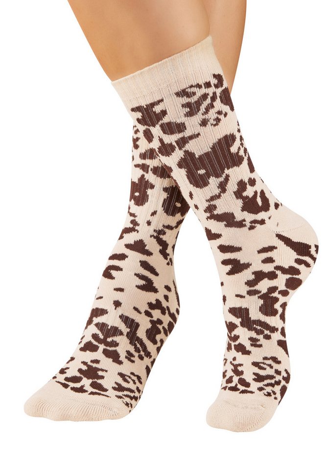 Buffalo Tennissocken Damen Fußfrottee Sportsocken, modisch (Packung, 5-Paar, Gr. 35-38 bis 39-42) in unterschiedlichen Animal Muster Designs Bild 4