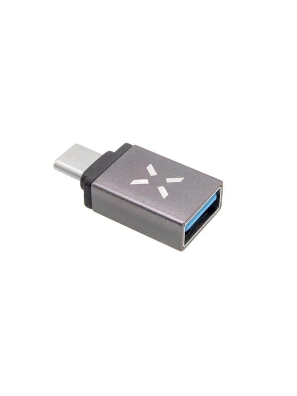 FIXED LINK USB-C Male to USB-A Female adapter Grey
