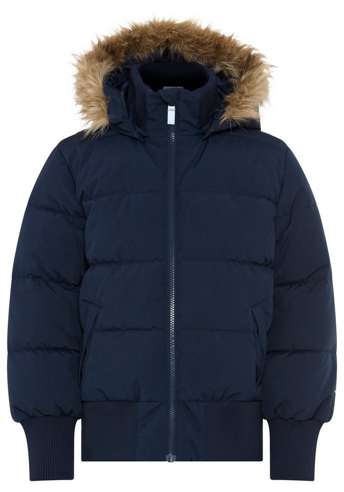 KangaROOS Outdoorjacke Winterjacke mit Fellkragen und reflektierenden KangaROOS Logo-Print Warme Jacke mit breitem Ripp-Bund, Kapuzenfütterung Bild 2