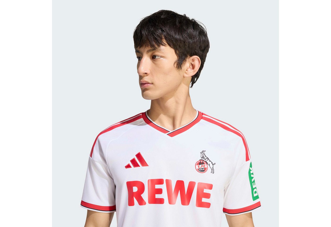 adidas Performance Fußballtrikot 1. FC KÖLN 26/27 HEIMTRIKOT mit Climacool®-Technologie, mit V-Ausschnitt, mit Thermodruck-Detail