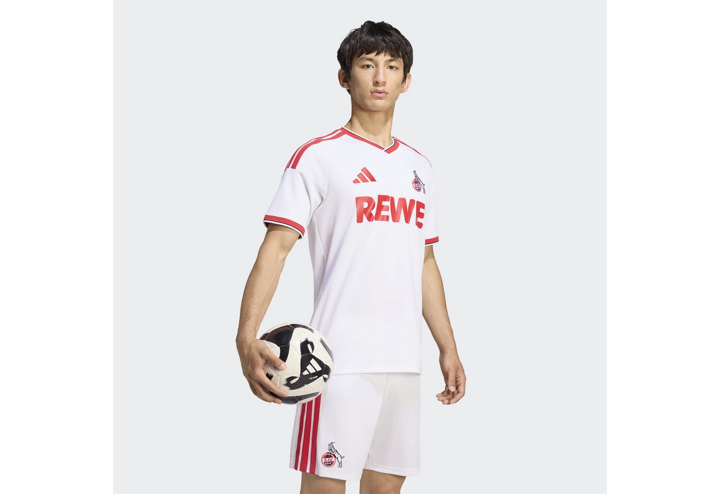 adidas Performance Fußballtrikot 1. FC KÖLN 26/27 HEIMTRIKOT mit Climacool®-Technologie, mit V-Ausschnitt, mit Thermodruck-Detail Bild 4