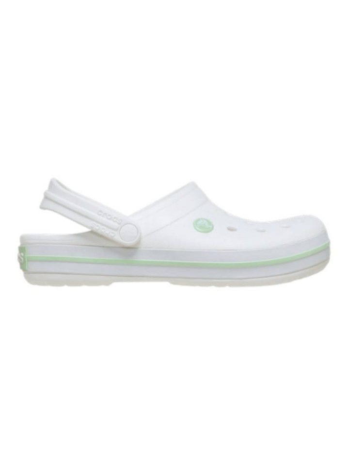Crocs Sandale Crocband Clog weiss/grün Badeschuh