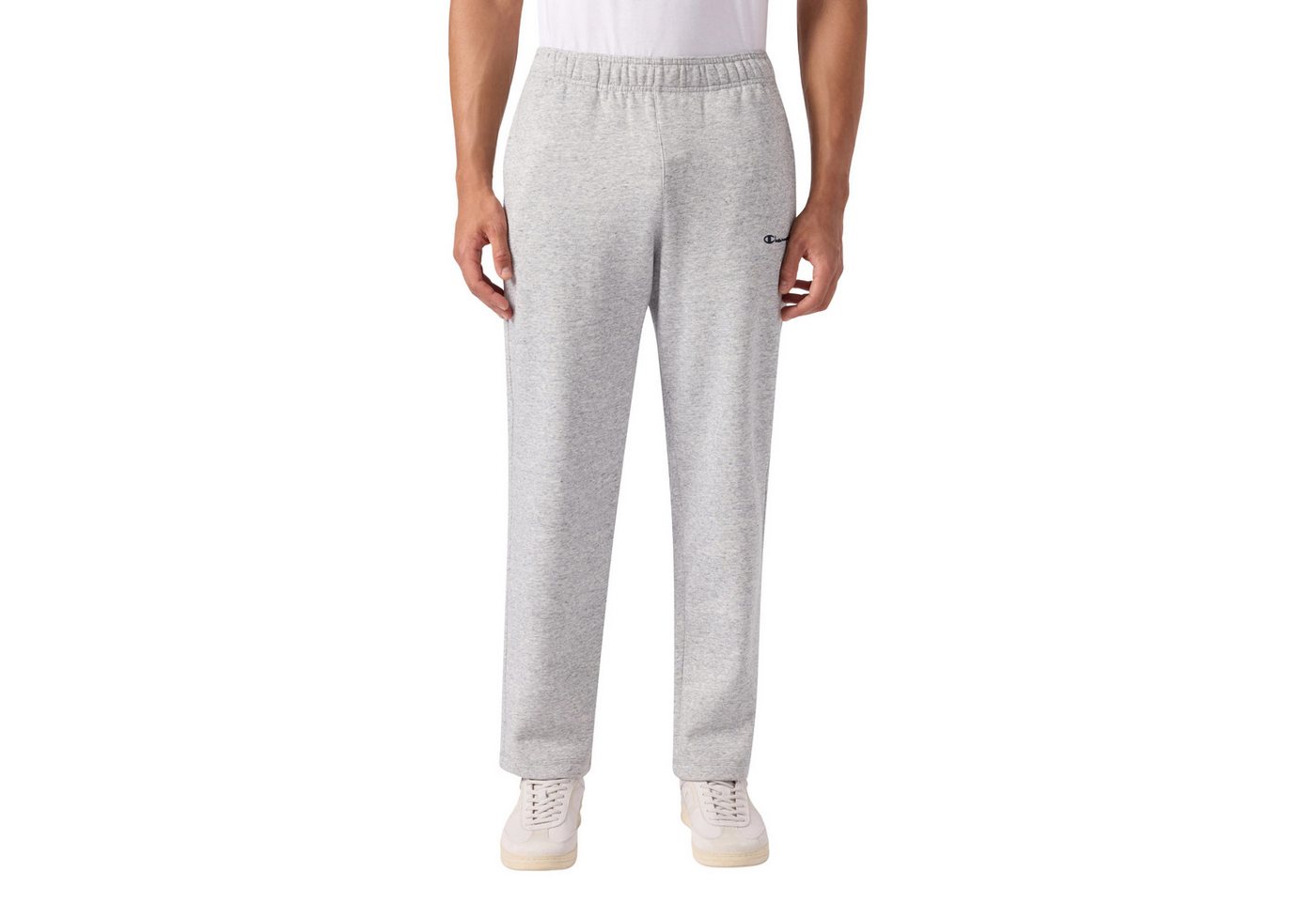 Champion Trainingshose Icons Herren Fleece-Hose mit geradem Saum Hellgrau Bild 2