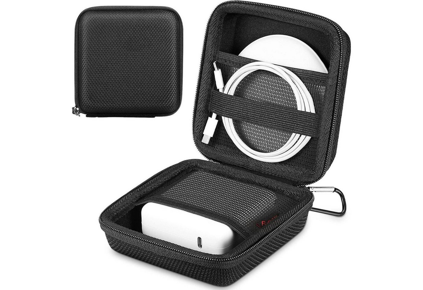 LuxusKollektion Taschenorganizer Hartschalen Tasche für MacBook Ladegerät und Zubehör Schwarz Bild 2