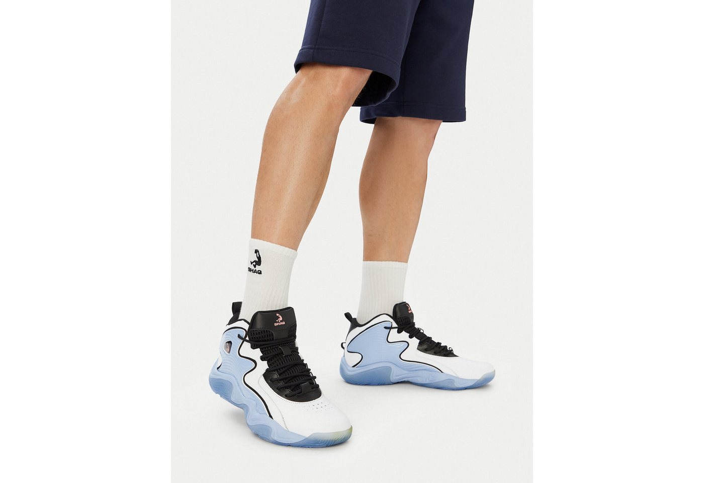 Shaq Shaq Herren Basketballschuhe 5907964139218 Weiß, Schwarz, Hellblau Basketballschuh Bild 3
