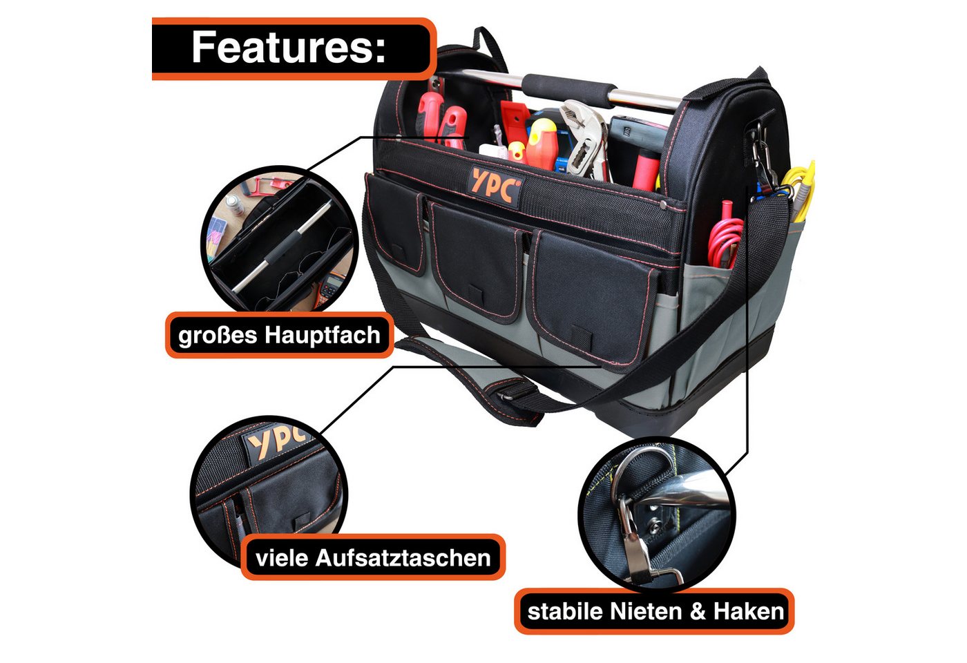YPC Werkzeugtasche Pioneer Werkzeugkorb XXL, Werkzeugtasche, wasserdicht Bild 5