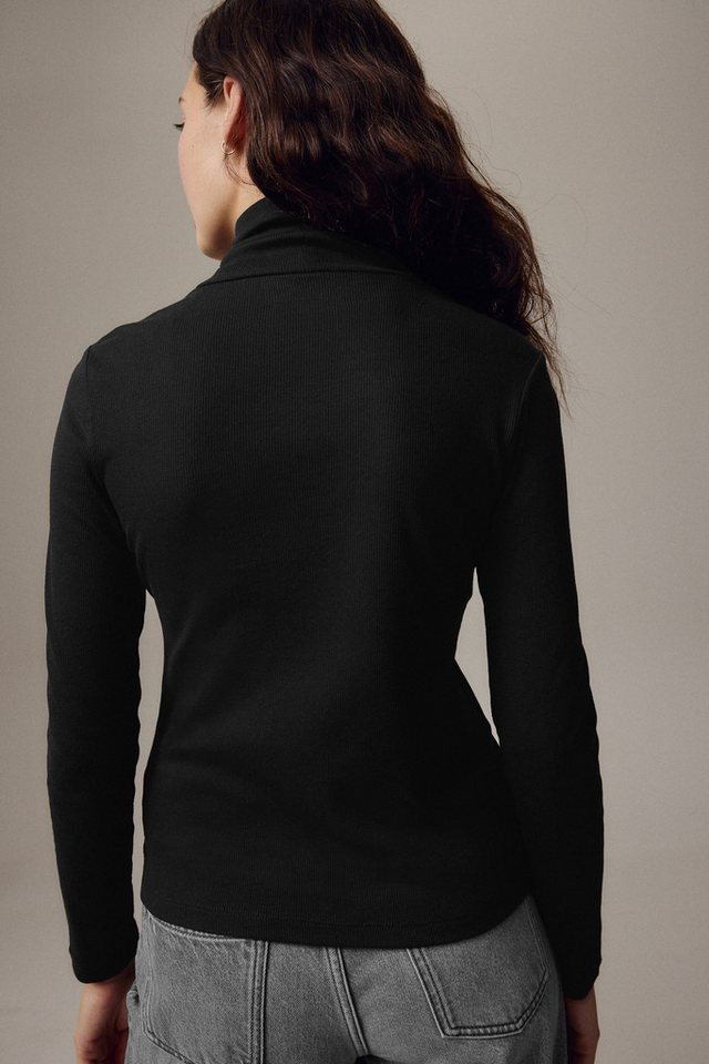 Next Rollkragenshirt Langärmeliges Rippstrickoberteil Rollkragen-Petite (1-tlg)