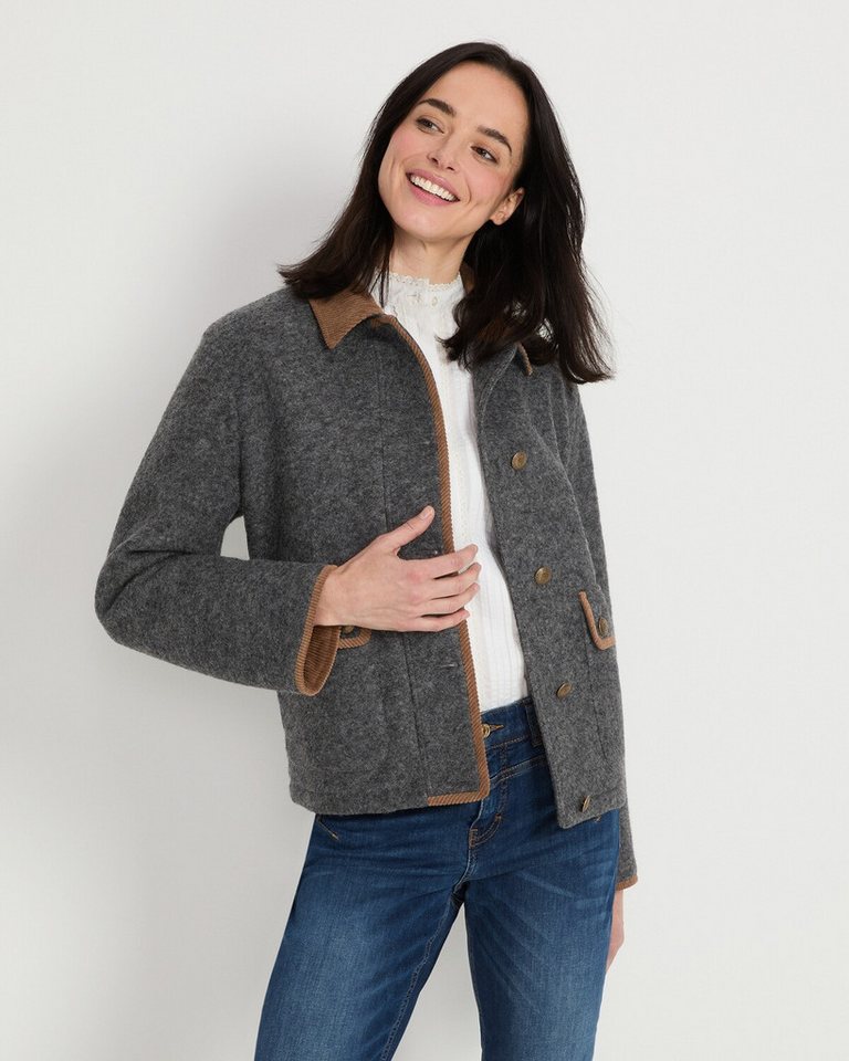 Reitmayer Walkjacke Jacke mit Cordkragen