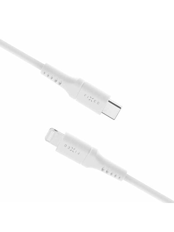 FIXED LIQUID Silicone - USB-C Lightning - 1.2m - Weiß
