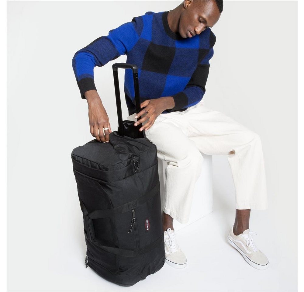 Eastpak Reisetasche Leatherface M +, Black, mit Tragegriffe, Rollsystem, Schwarz, 69 Liter Bild 5