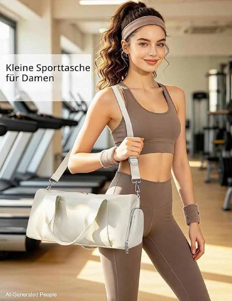 PHSYNI Sporttasche Kleine Sporttasche Turnbeutel Damen Herren 16 l mit Schuhfach (Kleine Sporttasche mit Schuhfach und Nassfach, 16 l Volumen für Sport und Alltag, Kleine Sporttasche mit Schuhfach, Nassfach und mehreren Fächern), Schuhfach, Nassfach, mehrere Fächer, verstellbarer Schulterriemen Bild 5