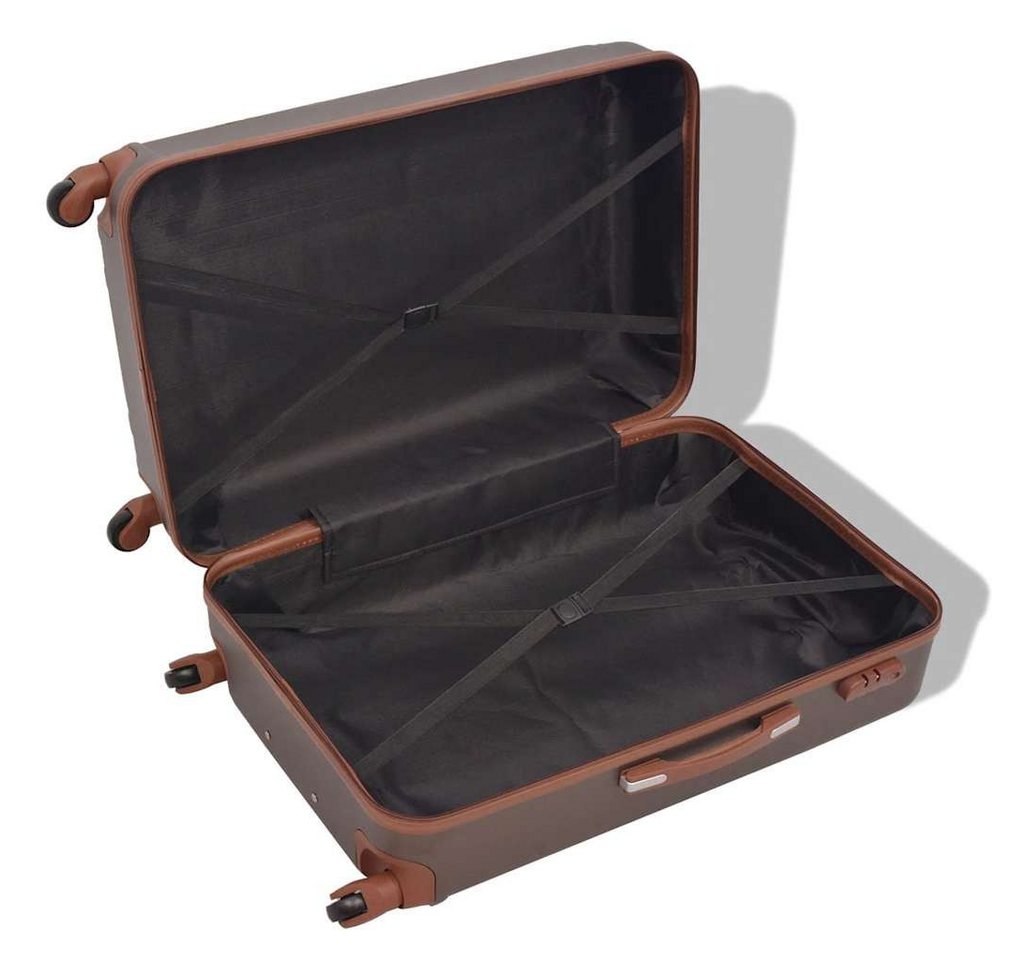 vidaXL Trolleyset Vierteiliges Hartschalen-Trolley-Set Kaffeebraun, (1 tlg) Bild 4