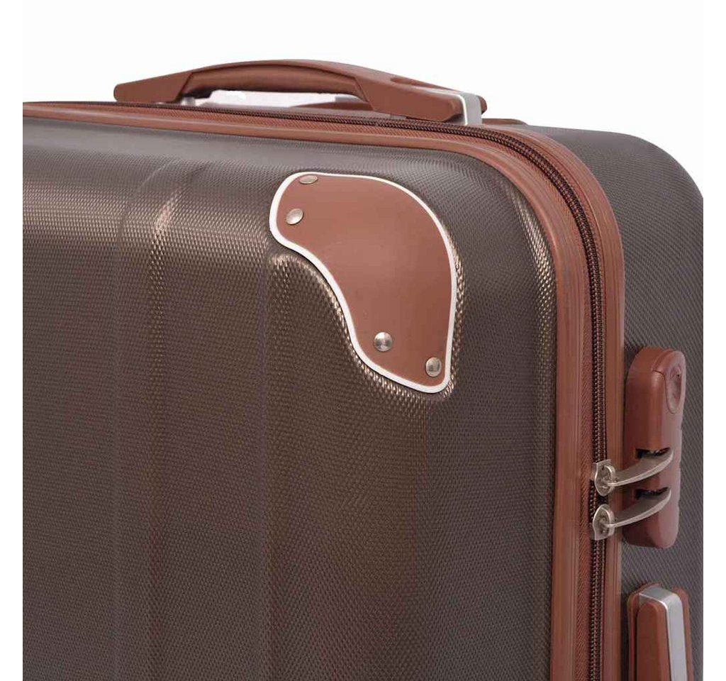 vidaXL Trolleyset Vierteiliges Hartschalen-Trolley-Set Kaffeebraun, (1 tlg) Bild 5