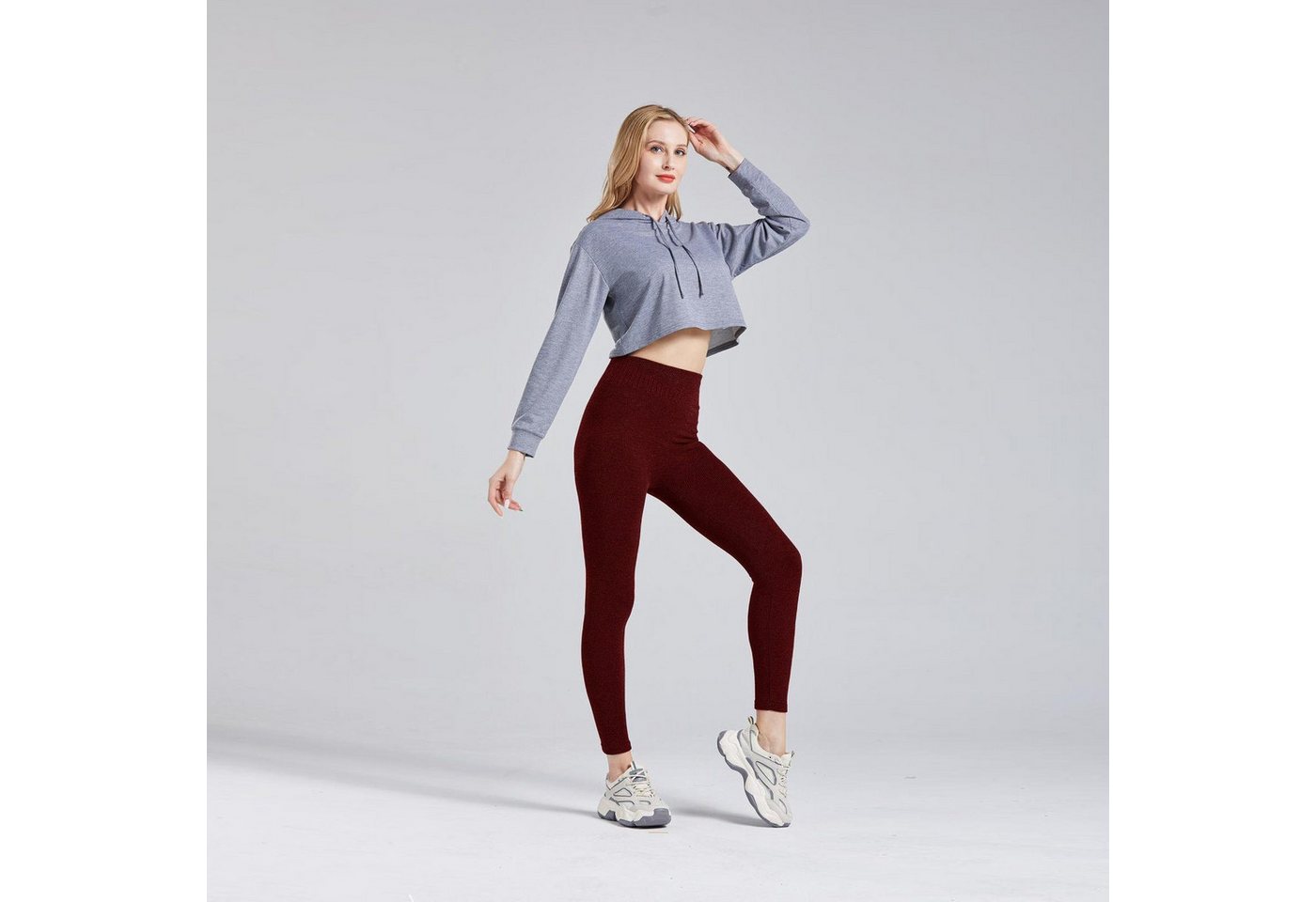 TEXEMP Thermoleggings 4er Pack Damen Thermo Leggings Hose Winter Warm Innenfleece Gefüttert (Spar-Set, 4-tlg., 4er-Pack)