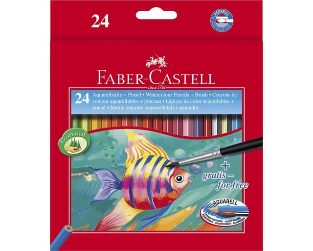 Faber-Castell Buntstift Kinder Aquarell 24erKartonetui