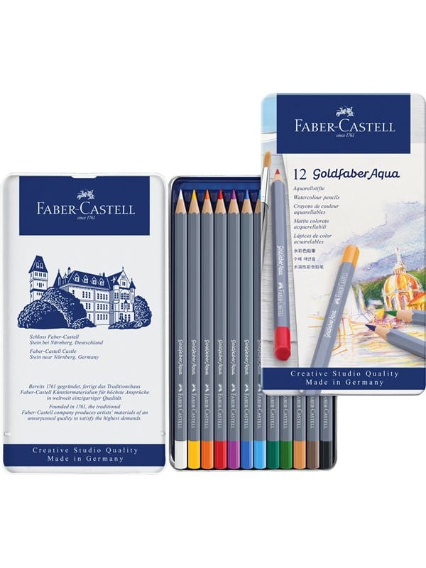 Faber-Castell Aqua.stift Goldfaber Aqua 12-Metalletui