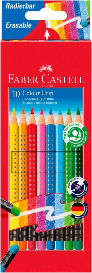 Faber-Castell Buntstift Colour Grip rad. 10x Kart.etui