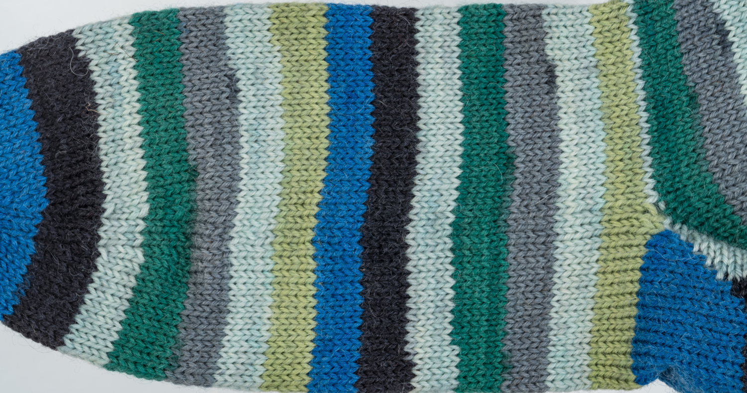 CRELANDO® 4-fädige Sockenwolle   „Anika“ / 6-fädige Sockenwolle „Verena"" / Flausch-Sockengarn „Celina“ (Anika/grün/blau) Bild 3