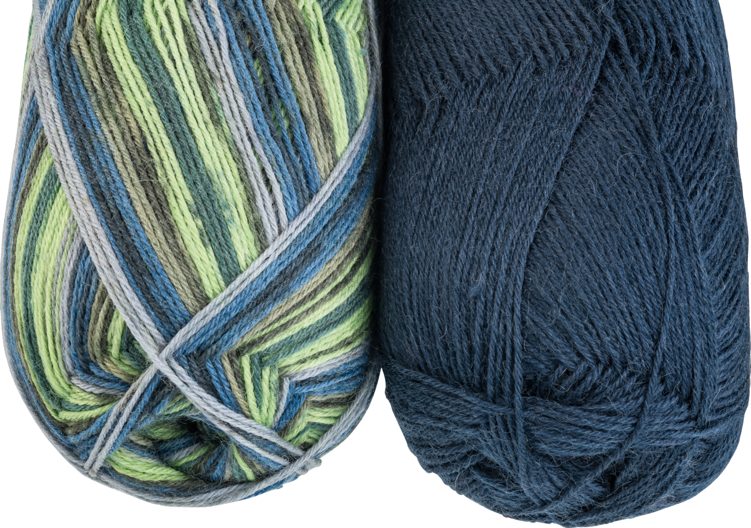 CRELANDO® 4-fädige Sockenwolle „Anika“ / 6-fädige Sockenwolle „Verena"" / Flausch-Sockengarn „Celina“ (Anika/grün/blau) Bild 4