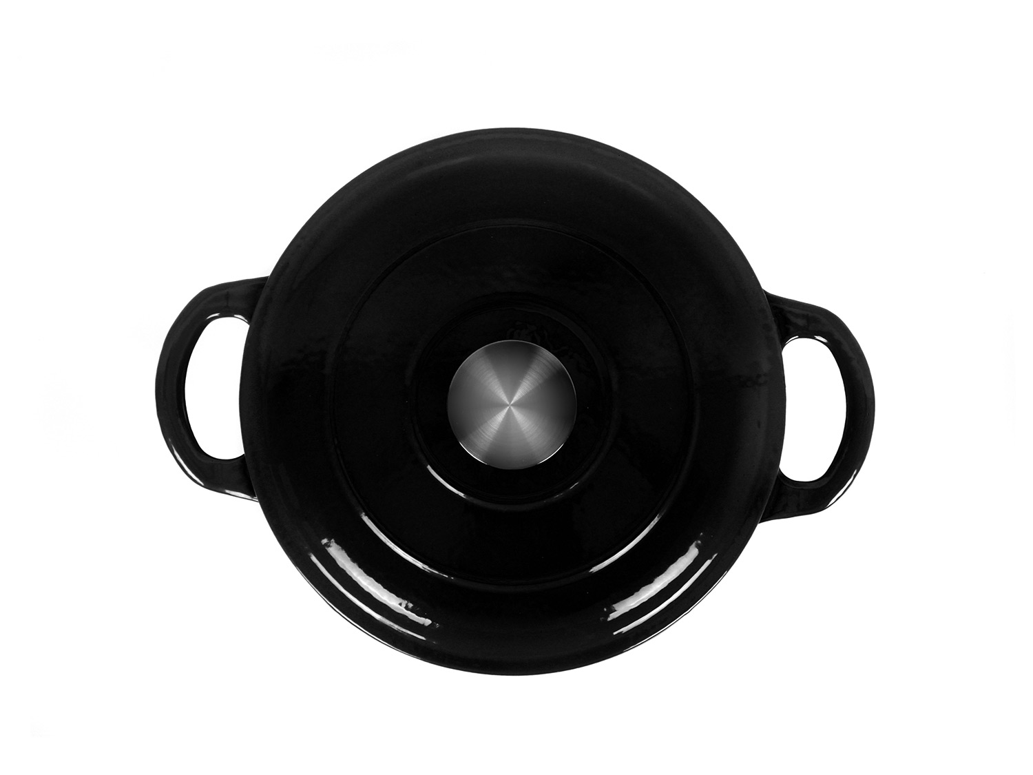 ECHTWERK Gusseisen Koch‐ Schmortopf mit Deckel (Schwarz) Bild 3