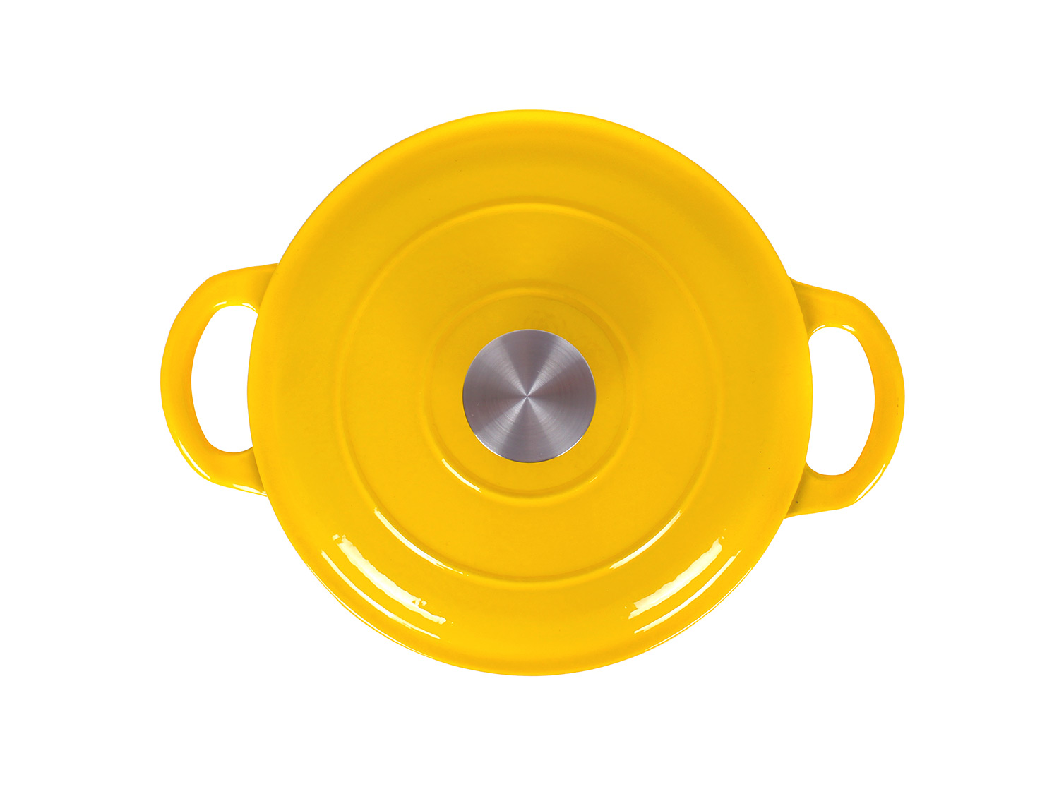 ECHTWERK Gusseisen Koch‐ Schmortopf mit Deckel (Gelb) Bild 2