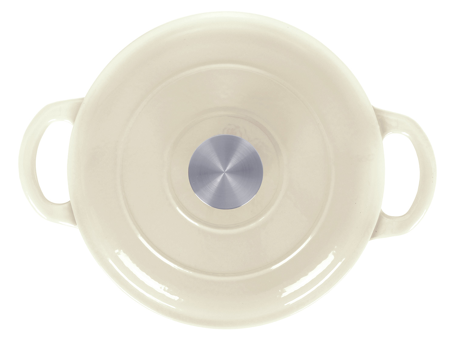 ECHTWERK Gusseisen Koch‐ Schmortopf mit Deckel (Creme) Bild 3
