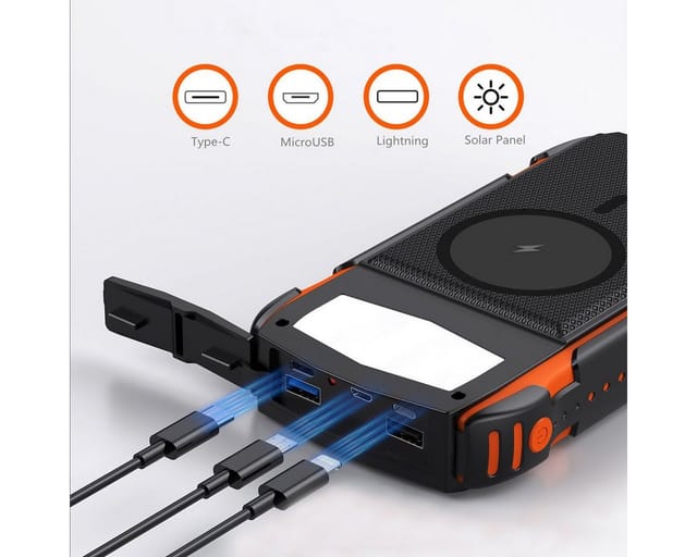 4smarts TitanPack Solar Power Bank - 20 Watt Powerbank (Akku) - schwarz - 20000 mAh