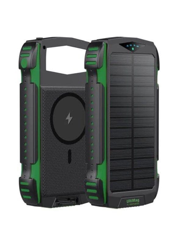 4smarts TitanPack Solar Power Bank - Green Powerbank (Akku) - Grün - 20000 mAh