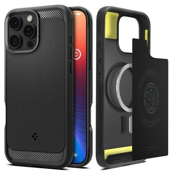 Spigen Rugged Armor MagSafe - matte black - iPhone 16 Pro