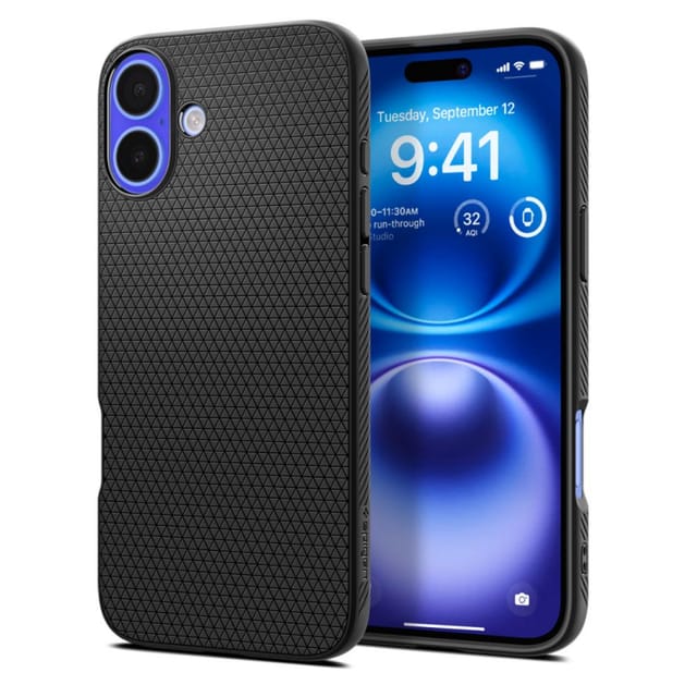 Spigen Liquid Air - matte black - iPhone 16 Plus