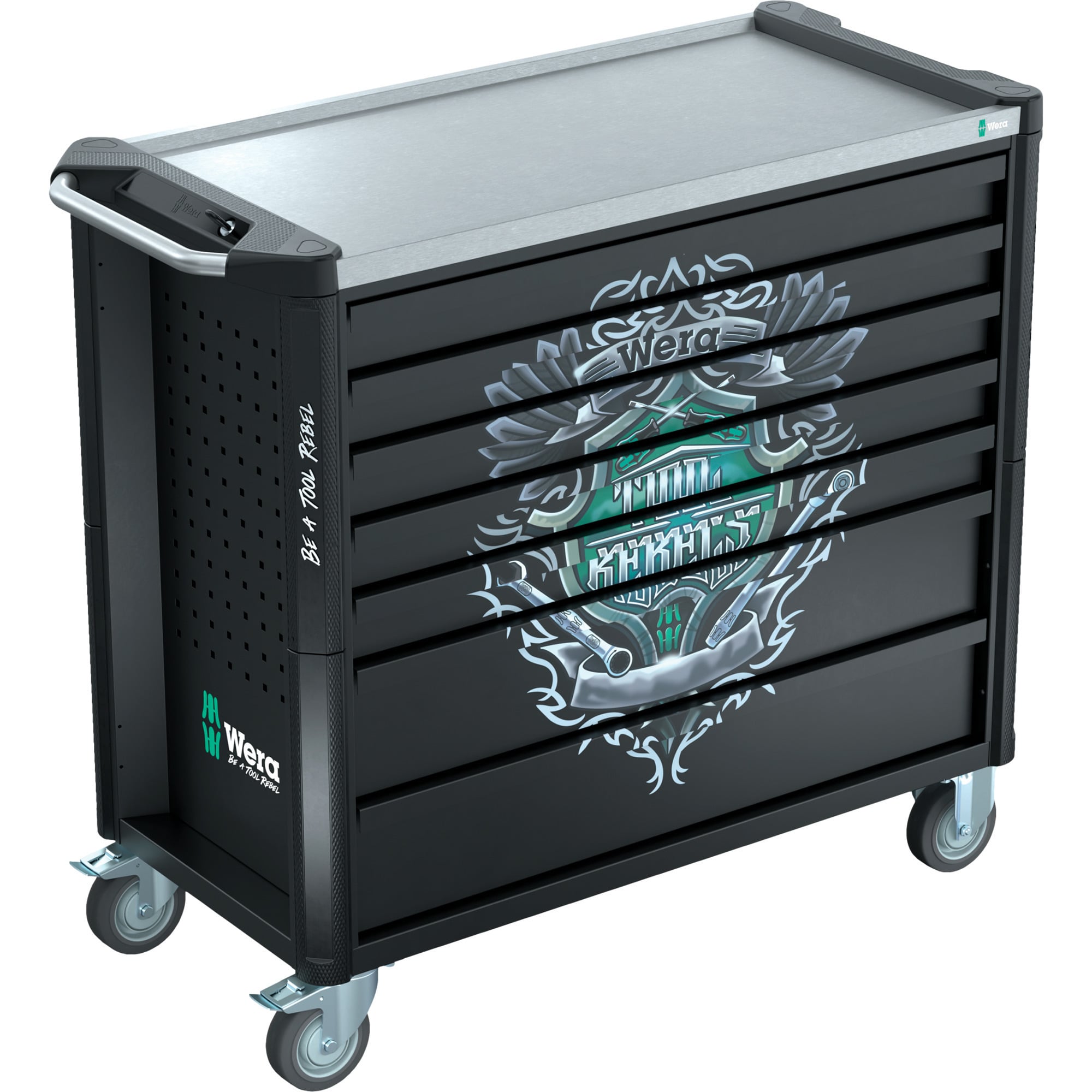 9801 Tool Rebel Werkstattwagen Stainless XXL, ohne Werkzeug, Werkzeugwagen