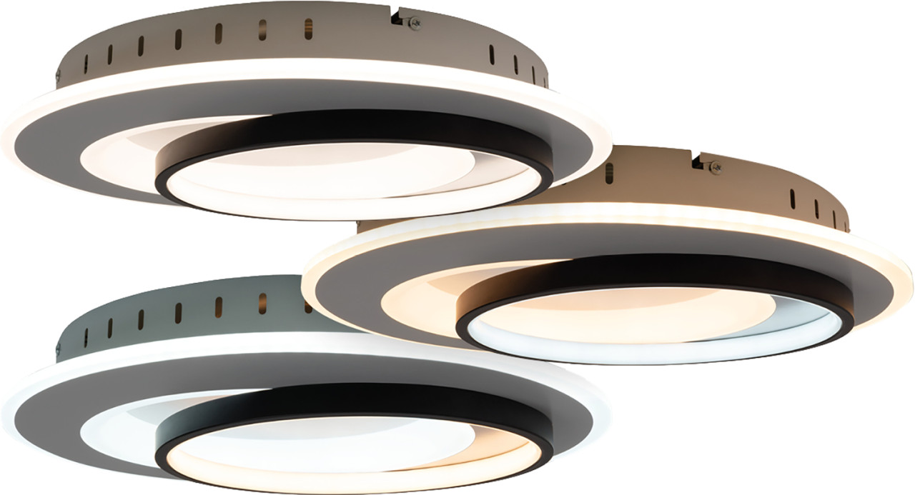 Light & More LED Deckenleuchte Lupin 3D-Effekt 40 W Metall warm-kaltweiß Bild 3